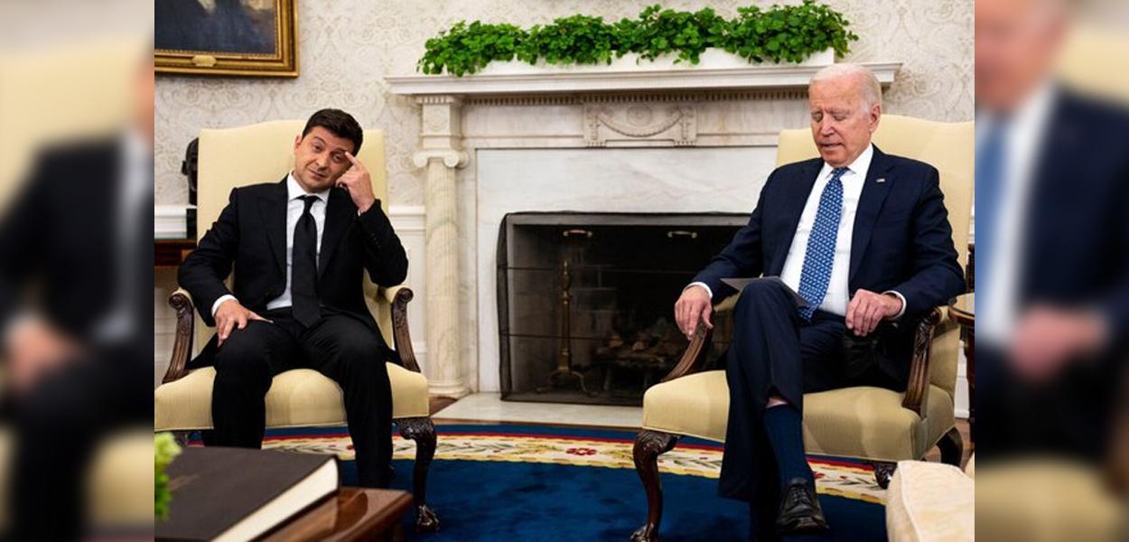 Volodymyr Zelensky e Joe Biden