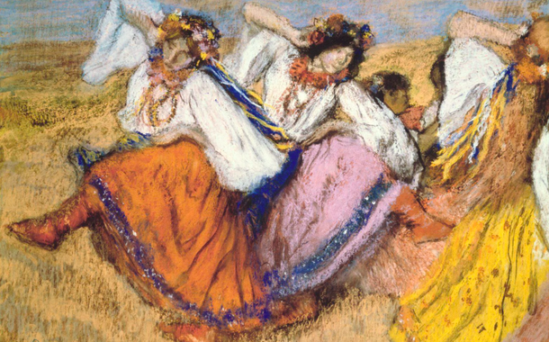 A obra que Degas pintou há cerca de 150 anos e recebeu o título de "dançarinos russos"