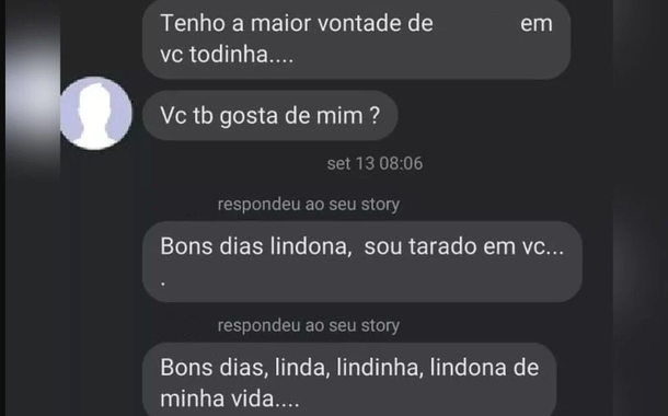 Trecho das mensagens do professor