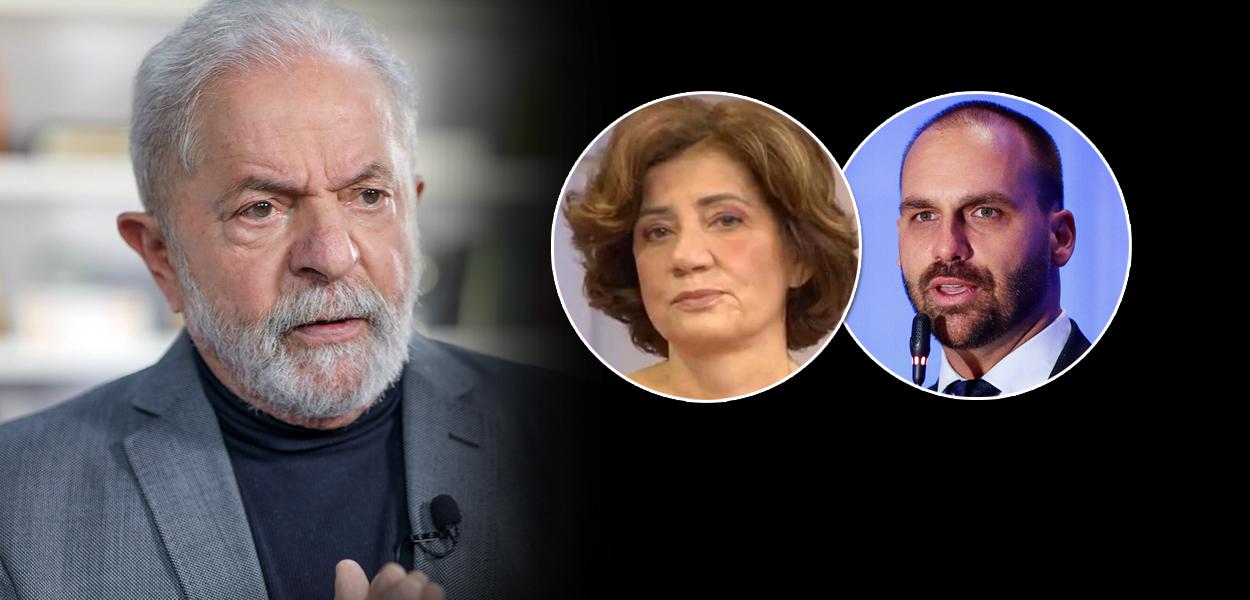 Lula, Miriam Leitão e Eduardo Bolsonaro