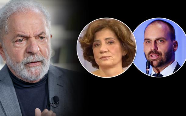 Lula, Miriam Leitão e Eduardo Bolsonaro