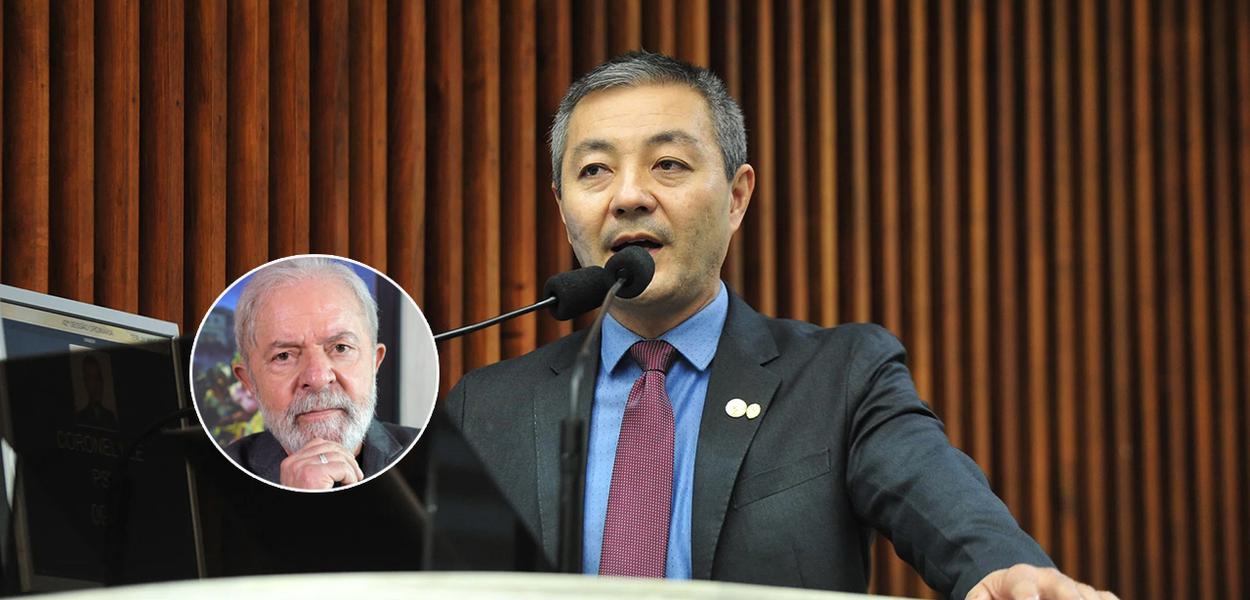 Ex-presidente Luiz Inácio Lula da Silva e o deputado estadual pelo Paraná Coronel Lee (DC)