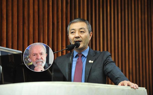 Ex-presidente Luiz Inácio Lula da Silva e o deputado estadual pelo Paraná Coronel Lee (DC)