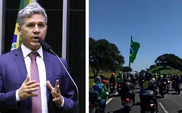 Deputado Paulo Teixeira e a motociata em SP