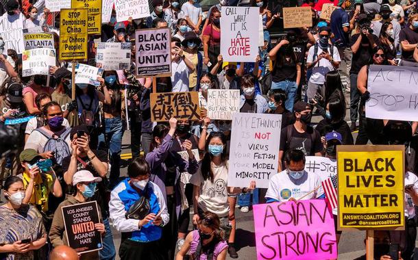 Protesto contra ódio aos asiáticos nos EUA