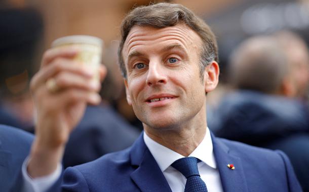 Presidente francês candidato à reeleição, Emmanuel Macron