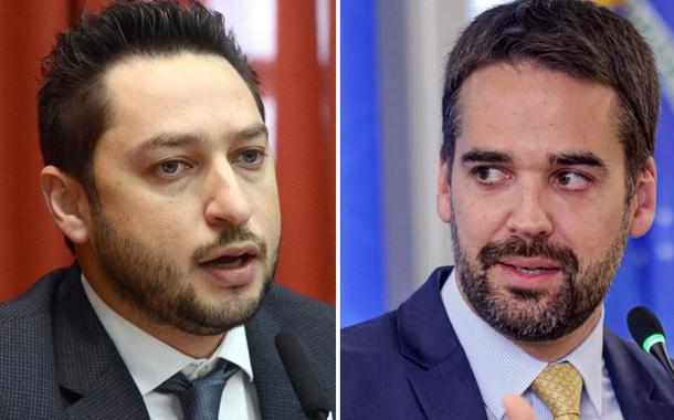 Marco Vinholi, presidente do PSDB em SP, e Eduardo Leite