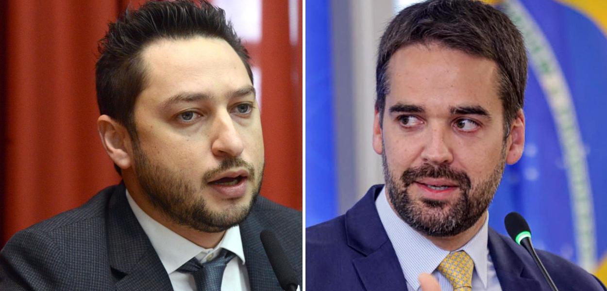 Marco Vinholi, presidente do PSDB em SP, e Eduardo Leite