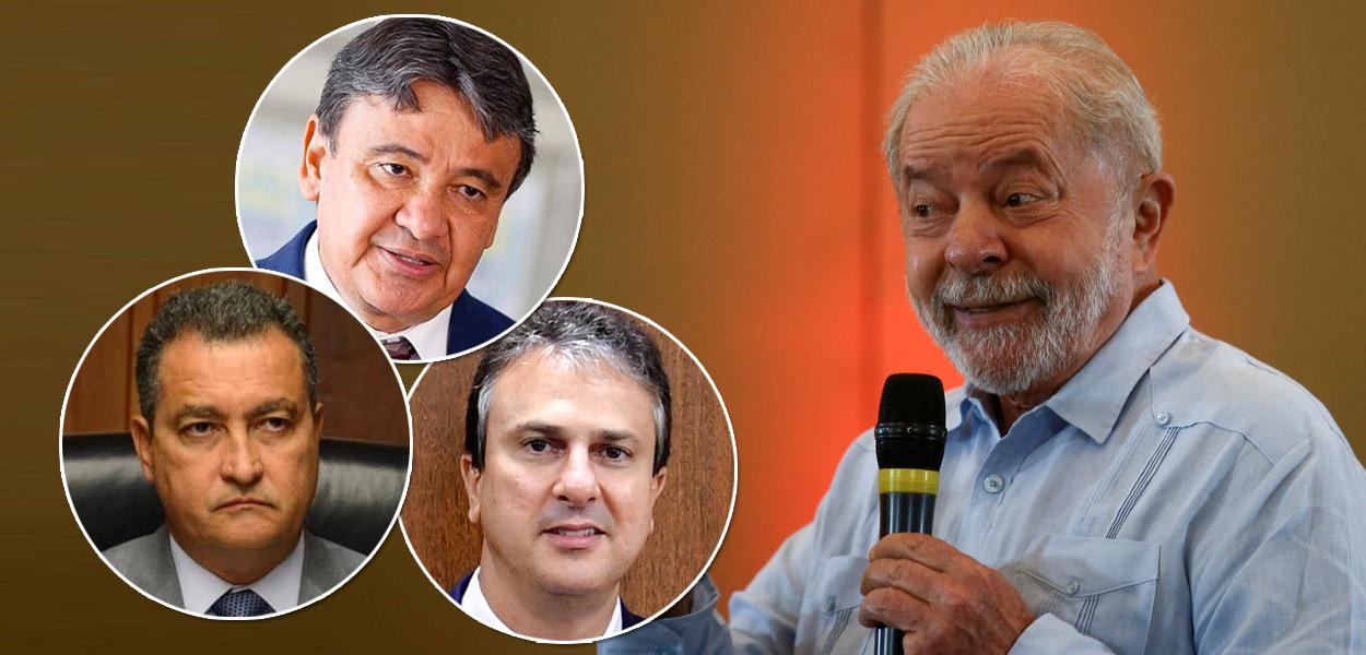 Wellington Dias, Rui Costa, Camilo Santana e Lula