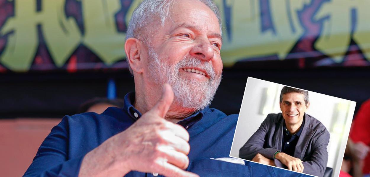 Ex--presidente Luiz Inácio Lula da Silva e o publicitário Sidônio Palmeira