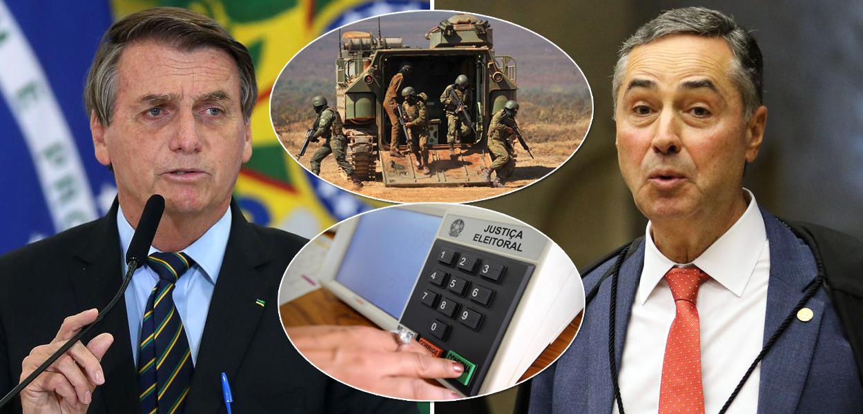 Jair Bolsonaro, militares, urnas e o ministro do STF Luís Roberto Barroso