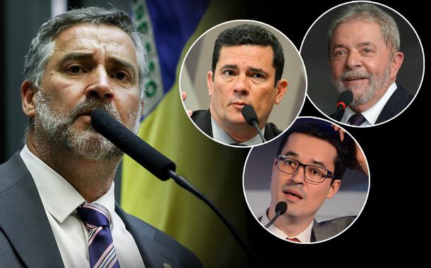 Paulo Pimenta, Sergio Moro, Deltan Dallagnol e o ex-presidente Luiz Inácio Lula da Silva