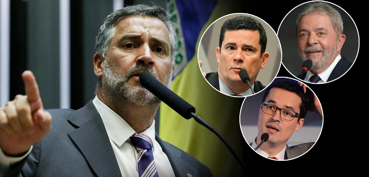 Paulo Pimenta, Sergio Moro, Deltan Dallagnol e o ex-presidente Luiz Inácio Lula da Silva