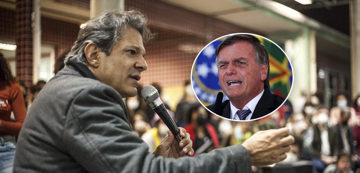 Fernando Haddad e Jair Bolsonaro (Foto: Flickr/Haddad | Reuters/Adriano Machado) Fernando Haddad e Jair Bolsonaro