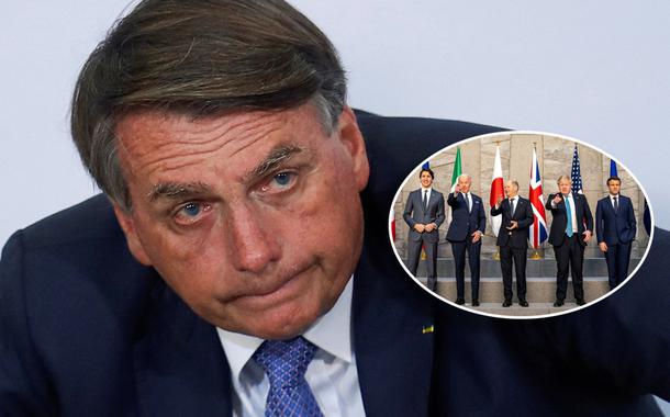 Jair Bolsonaro e presidentes que compõe o G7
