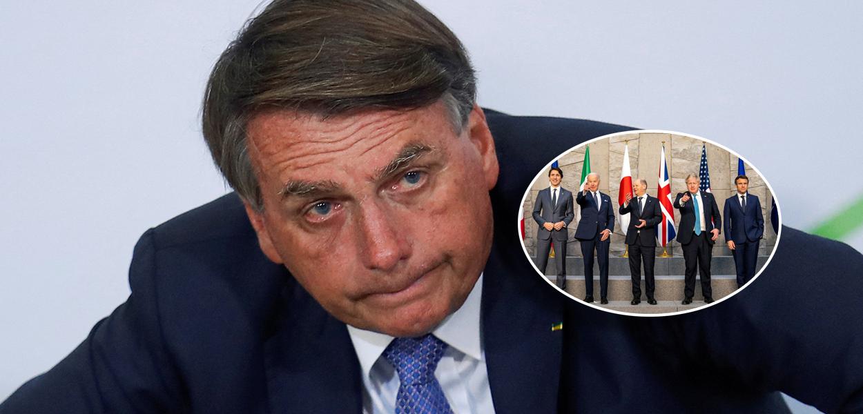 Jair Bolsonaro e presidentes que compõe o G7