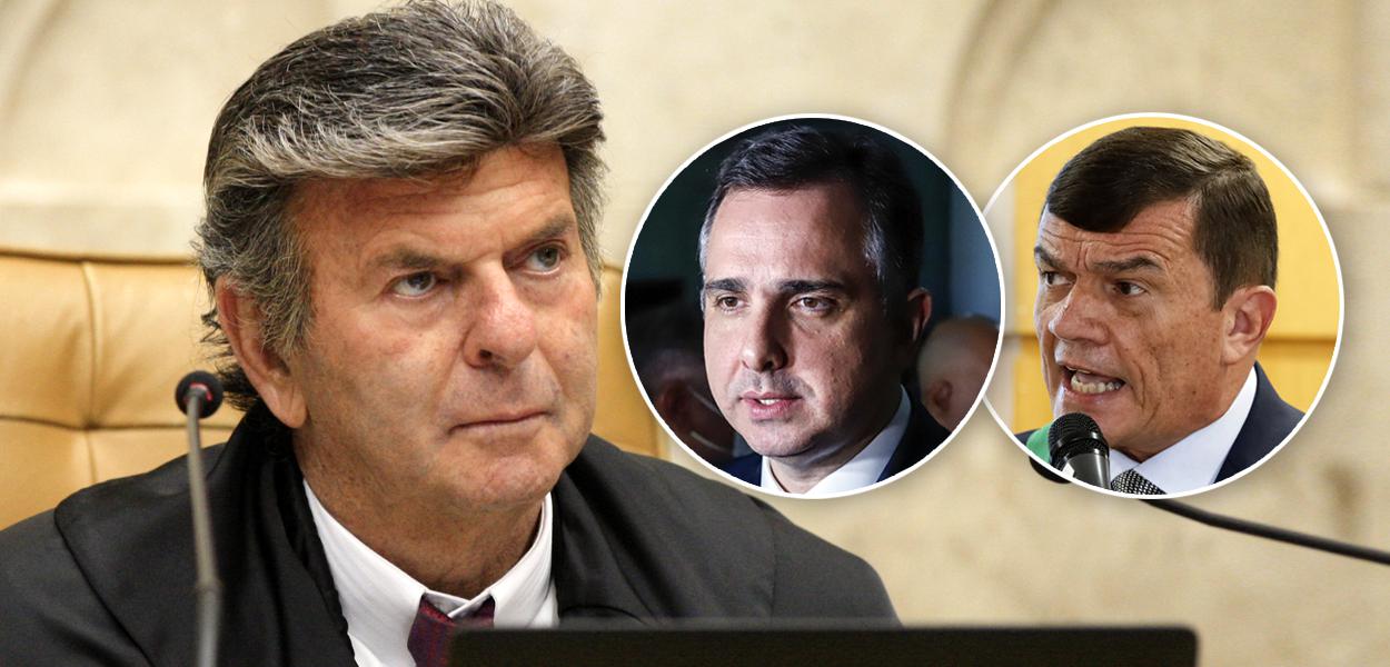 Luiz Fux, Rodrigo Pacheco e Paulo Sérgio Nogueira de Oliveira. (edited)