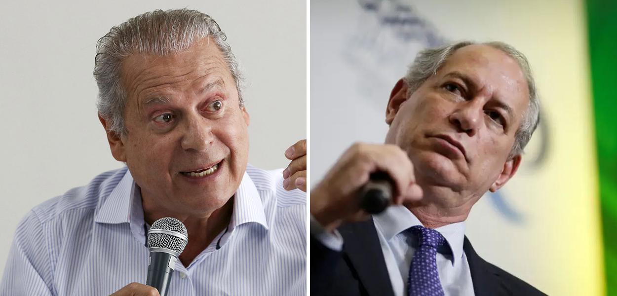 José Dirceu e Ciro Gomes