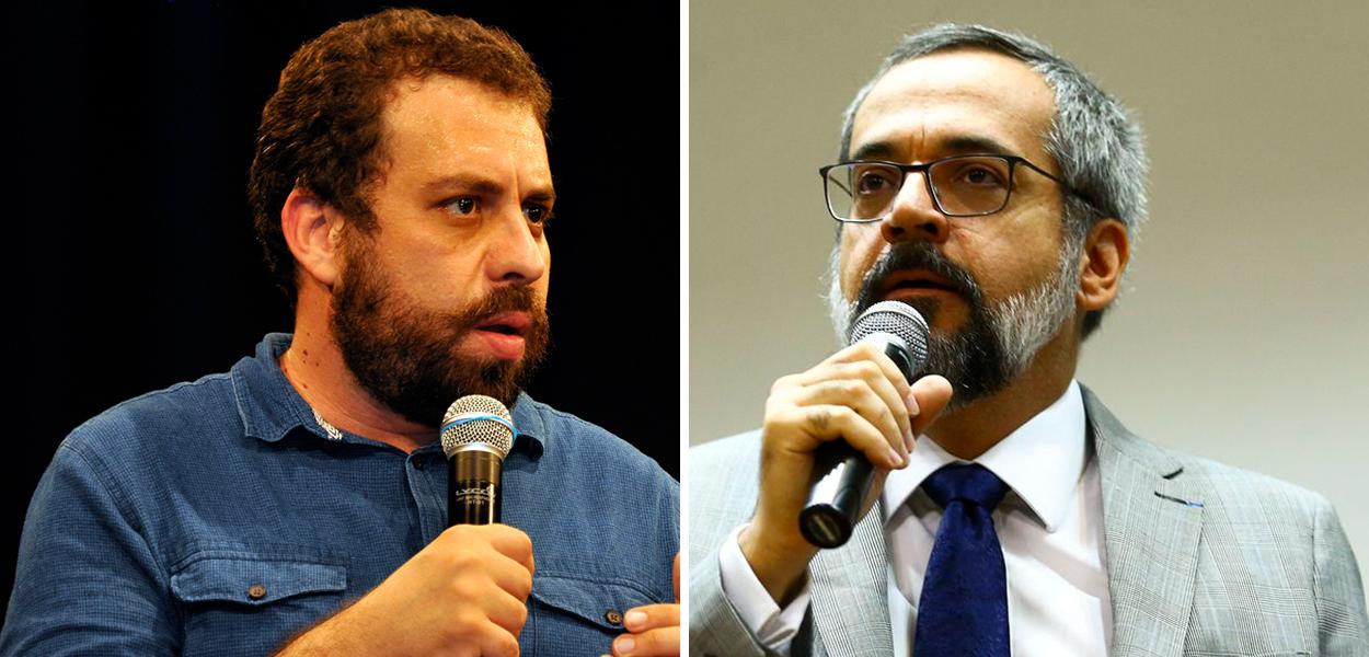 Guilherme Boulos e Abraham Weintraub