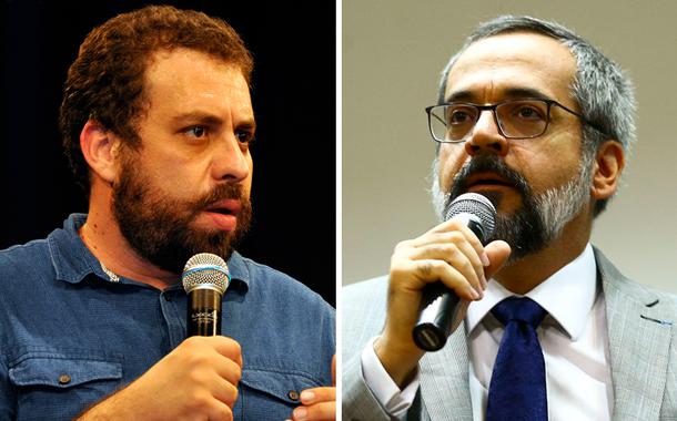 Guilherme Boulos e Abraham Weintraub