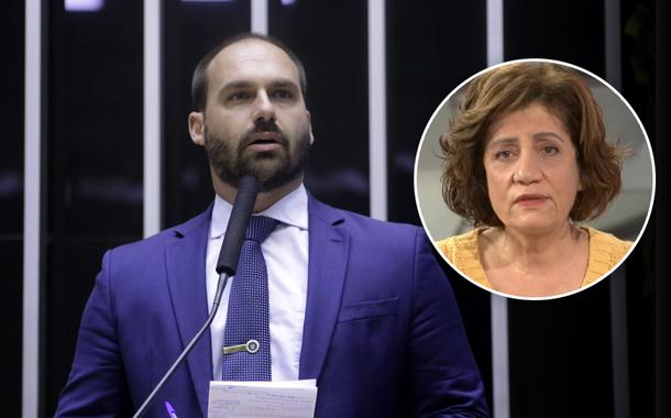 Eduardo Bolsonaro e Miriam Leitão