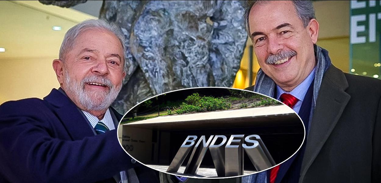 Luiz Inácio Lula da Silva (à esq.) e Aloizio Mercadante, que será o presidente do Banco Nacional de Desenvolvimento Econômico e Social (BNDES) a partir de janeiro