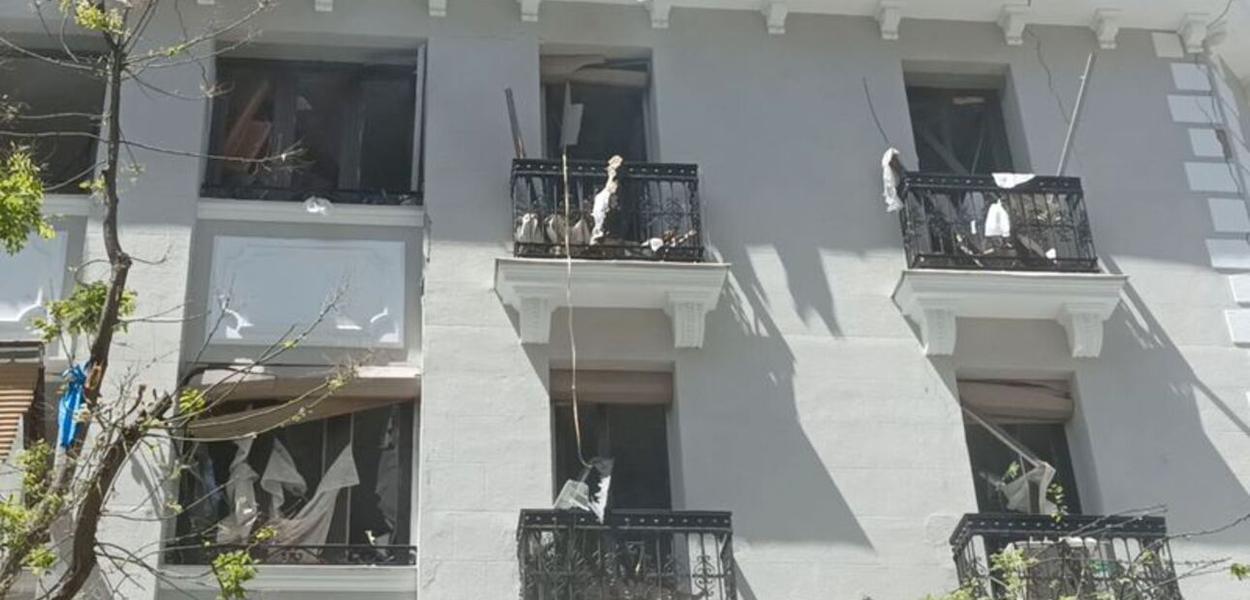 Explosão em prédio em Madri mata duas pessoas e fere 18 Imagem obtida de vídeo 06/05/2022