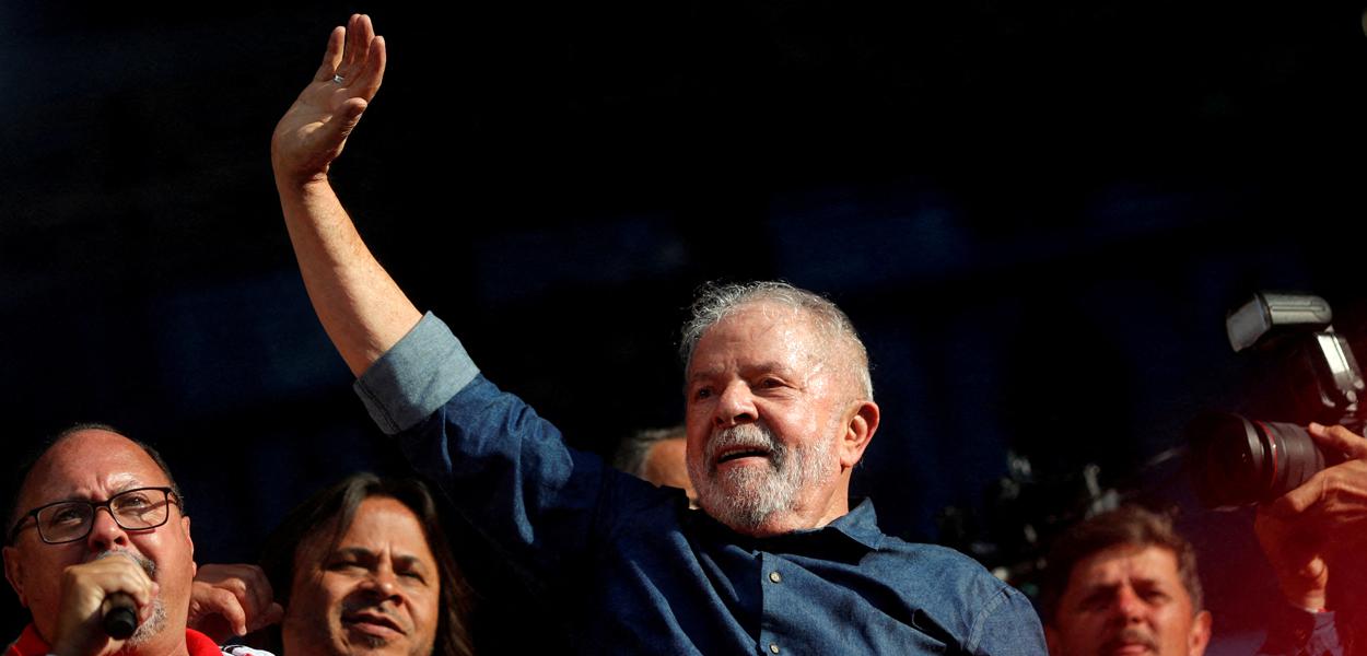 Ex-presidente Luiz Inácio Lula da Silva em São Paulo 01/05/2022