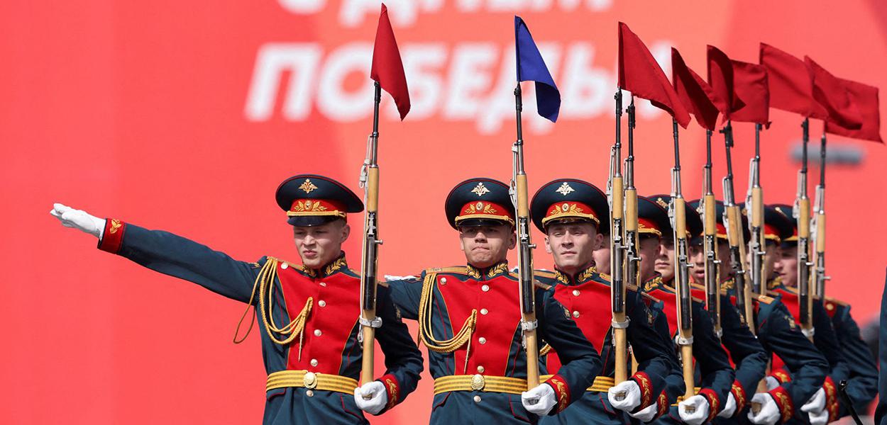 Desfile do Dia da Vitória na Praça Vermelha em Moscou