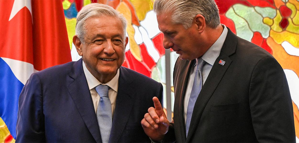 López Obrador e Miguel Díaz-Canel