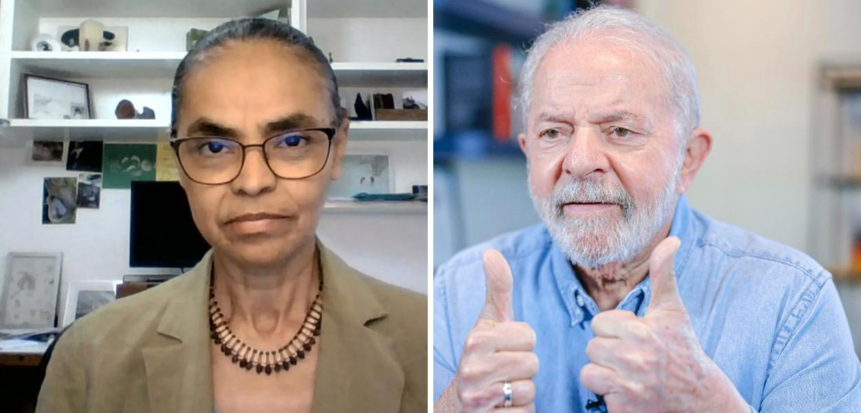 Marina Silva e o ex-presidente Luiz Inácio Lula da Silva