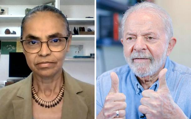 Marina Silva e o ex-presidente Luiz Inácio Lula da Silva