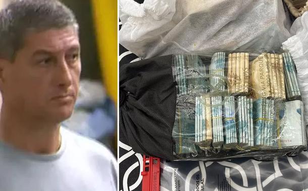 Ronnie Lessa e dinheiro apreendido na casa de Adriana Belém