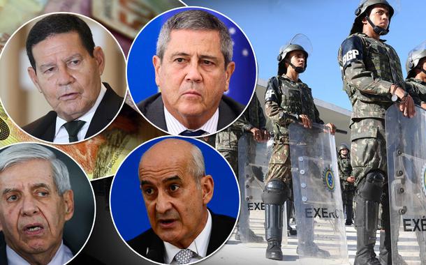 Augusto Heleno, Hamilton Mourão, Luiz Eduardo Ramos e Walter Braga Netto