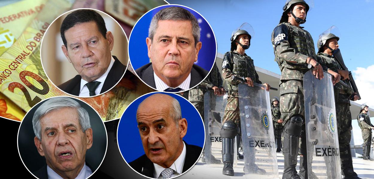 Augusto Heleno, Hamilton Mourão, Luiz Eduardo Ramos e Walter Braga Netto