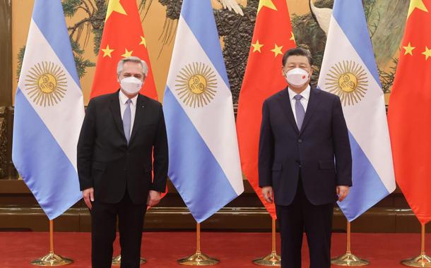 Presidentes da Argentina, Alberto Fernández, da China, Xi Jinping
