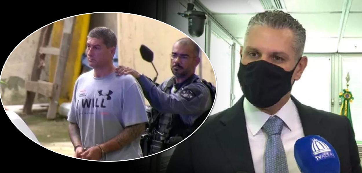 Ronnie Lessa e o delegado Marcos Cipriano