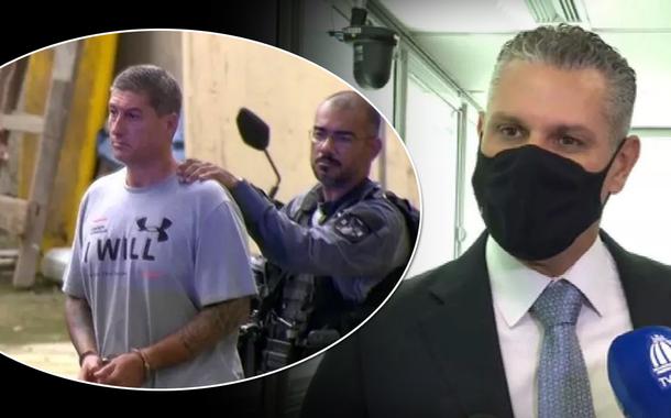 Ronnie Lessa e o delegado Marcos Cipriano