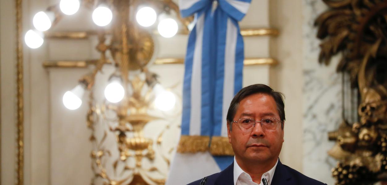 Presidente da Bolívia, Luis Arce, durante visita a Buenos Aires