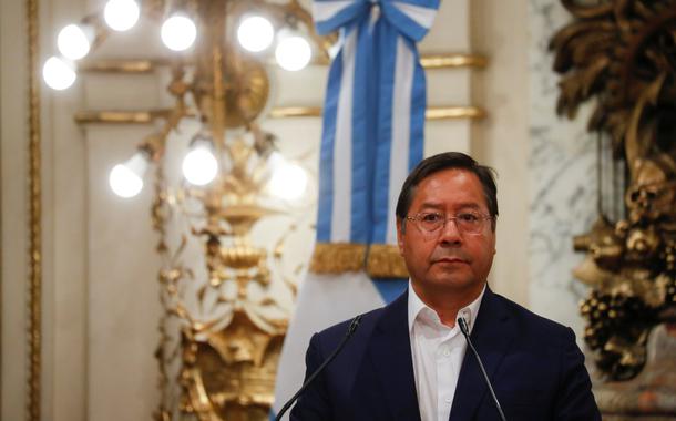 Presidente da Bolívia, Luis Arce, durante visita a Buenos Aires