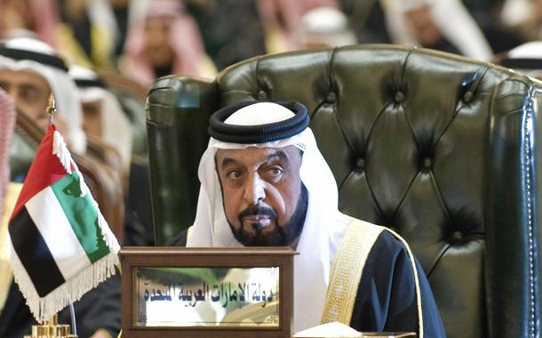 Presidente dos Emirados Árabes Unidos. xeique Khalifa bin Zayed al-Nahyan