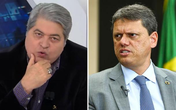 José Luiz Datena e Tarcísio de Freitas