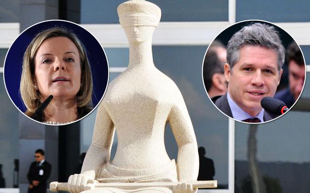 Gleisi Hoffmann, Supremo Tribunal Federal e Paulo Teixeira