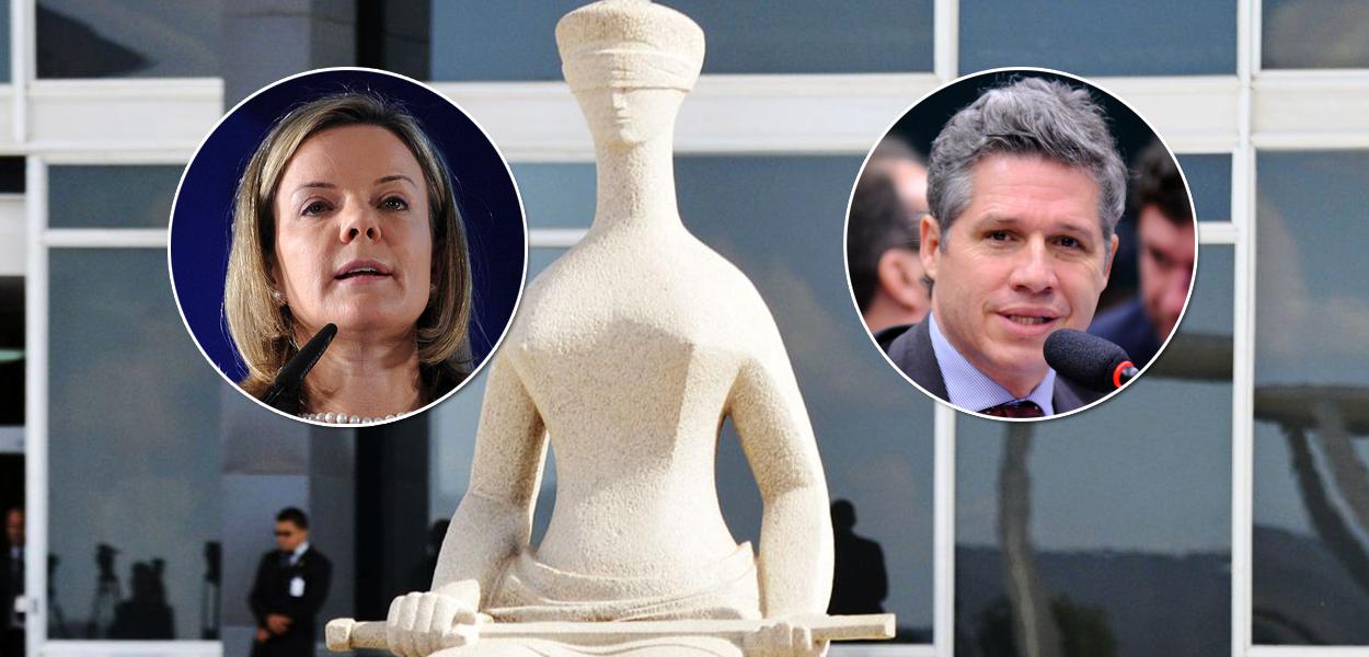 Gleisi Hoffmann, Supremo Tribunal Federal e Paulo Teixeira