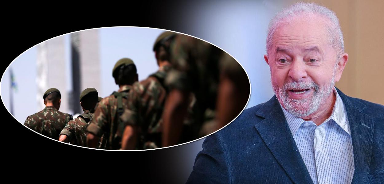 Militares e o ex-presidente Luiz Inácio Lula da Silva