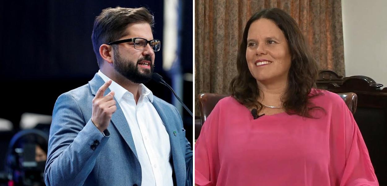 Gabriel Boric e Maya Fernández