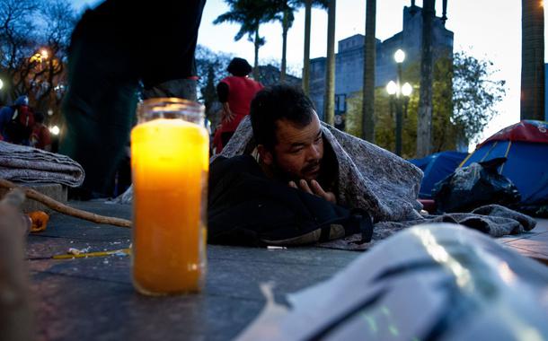 Moradores de rua em São Paulo