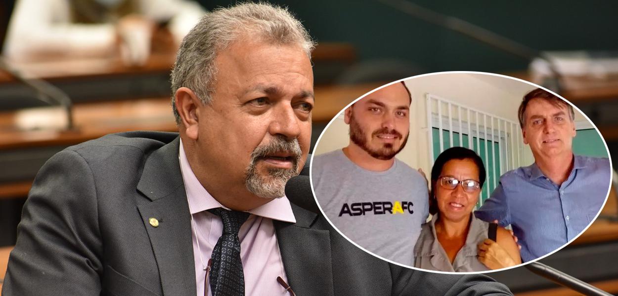 Elias Vaz e Wal do Açaí com Carlos e Jair Bolsonaro