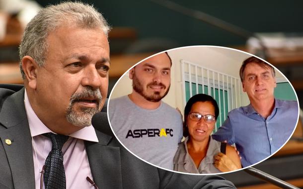 Elias Vaz e Wal do Açaí com Carlos e Jair Bolsonaro