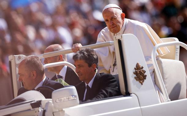 Papa Francisco durante audiência geral no Vaticano